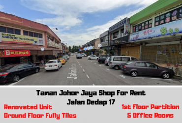 Johor Jaya Jalan Dedap 2-Storey Shop Renovated Unit