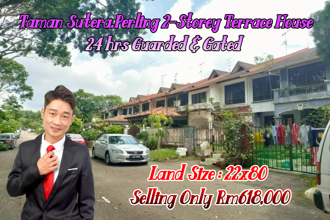 Taman Sutera,Perling 2-Storey Terrace House Guarded & Gated