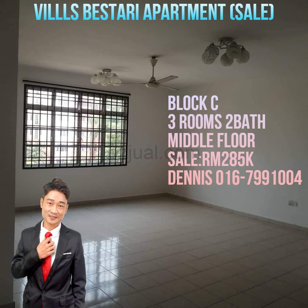 Villa Bestari@Nusa Bestari 2 3rooms Middle Floor For Sale