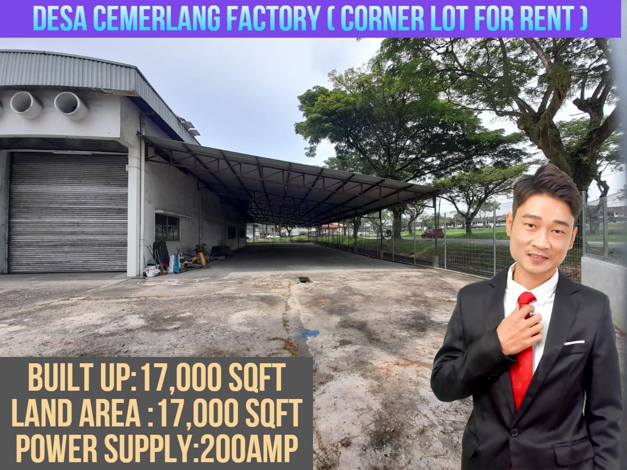 Desa Cemerlang Factory For Rent (Corner Lot)