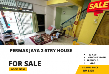 Permas Jaya 2-stry Reno House For Sale