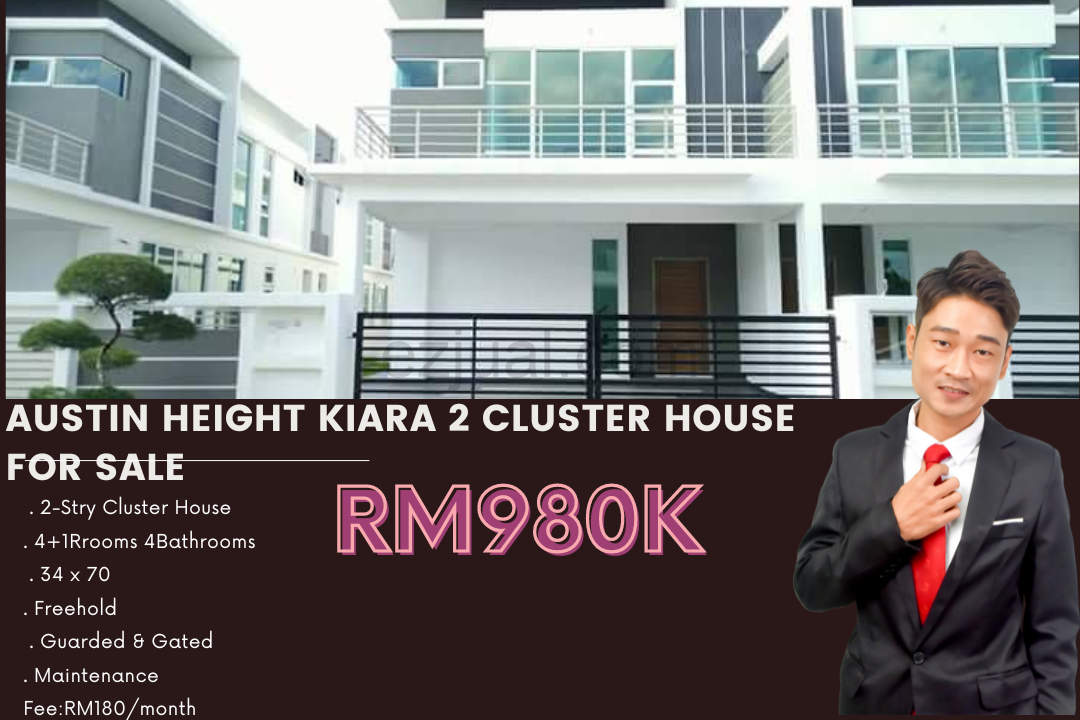 Kiara 2@Austin Height 2stry Cluster House For Sale
