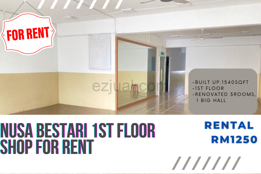 Nusa Bestari 1st Floor Shop For Rent
