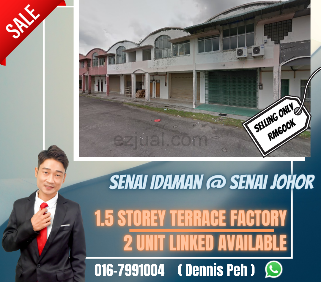 Senai Idaman, Senai Johor, Terrace Factory For SALE