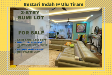 Bestari Indah@Ulu Tiram 2-stry Renovated House For Sale
