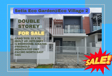Setia Eco Garden@Eco Village 2-stry Renovated Hoouse For Sale (G&G)