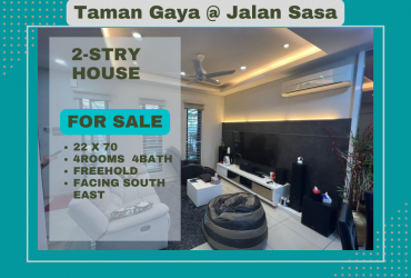 Taman Gaya,Jln Sasa 2-stry Renovated House For Sale