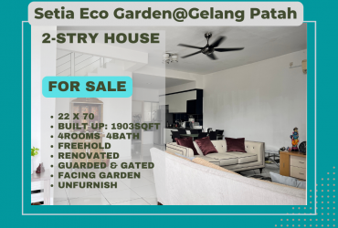 Setia Eco Garden@Gelang Patah 2-stry House For Sale (Facing Garden)