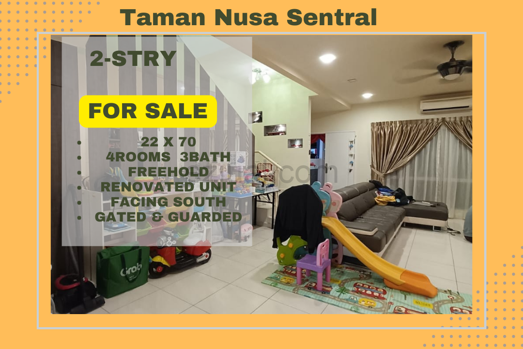 Tmn Nusa Sentral 2-stry Renovated House For Sale (Facing South n G&G)