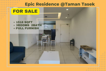 Epic Residence@Tmn Tasek 3rooms Full Furnish For Sale