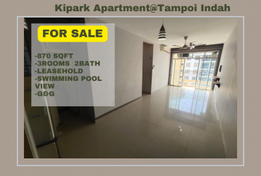 Kipark Apartment,Tampoi 3rooms High Floor For Sale