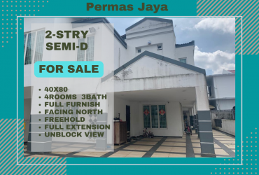 Permas Jaya 2-stry Semi-D House For Sale (Renovated)