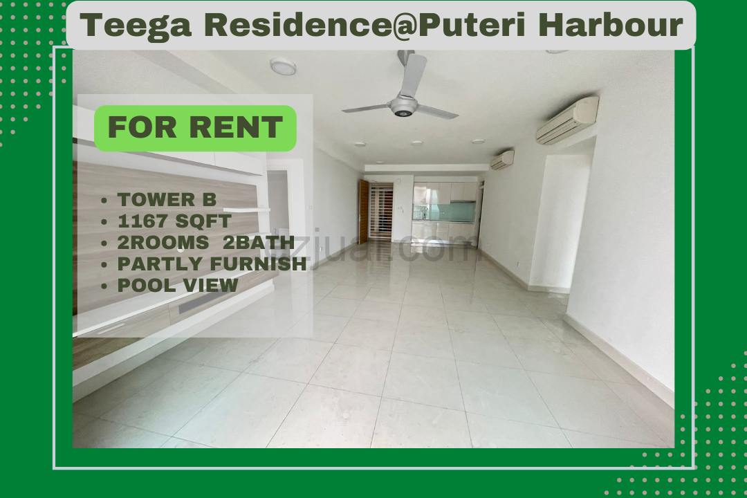 Teega Residence@Puteri Harbour 2rooms Tower B For Rent (Pool View)