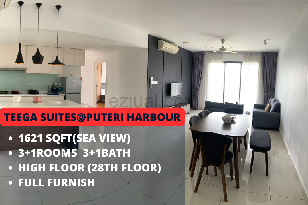 Teega Suites@Puteri Harbour Full Furnish For Rent(High Floor n Sea View)