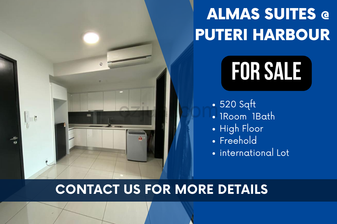 Almas Suites@Puteri Harbour 1room High Floor For Sale