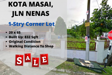 Kota Masai,Jln Nenas 1-stry House For Sale (Corner Lot)
