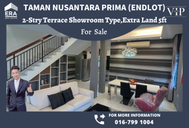 Taman Nusantara Prima 2stry Showroom Type For Sale (Endlot with 5ft Land)