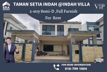 Setia Indah@Indah Villa 2stry Semi-D House For Rent