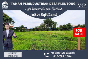 Tmn Perindustrian Desa Plentong 36,877 Sqft Light Industrial Land For Sale