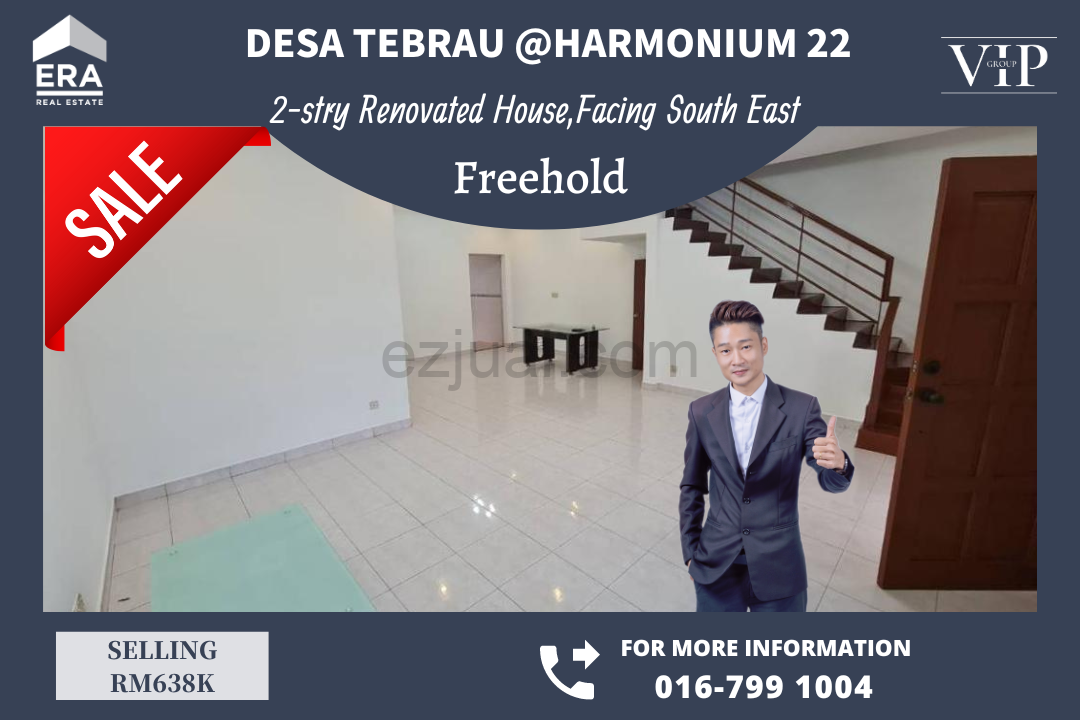Desa Tebrau,Jln Harmonium 22 2-stry House For Sale (G&G)