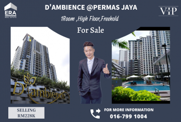 D'Ambience@Permas Jaya 1room Type House For Sale (High Floor)