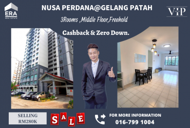 Nusa Perintis@Gelang Patah Middle Floor For Sale(Cashback & Zerodown )