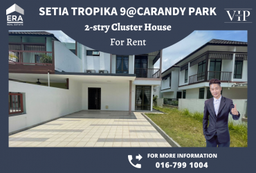 Setia Tropika 9,Carandy Park 2-stry Cluster House For Rent