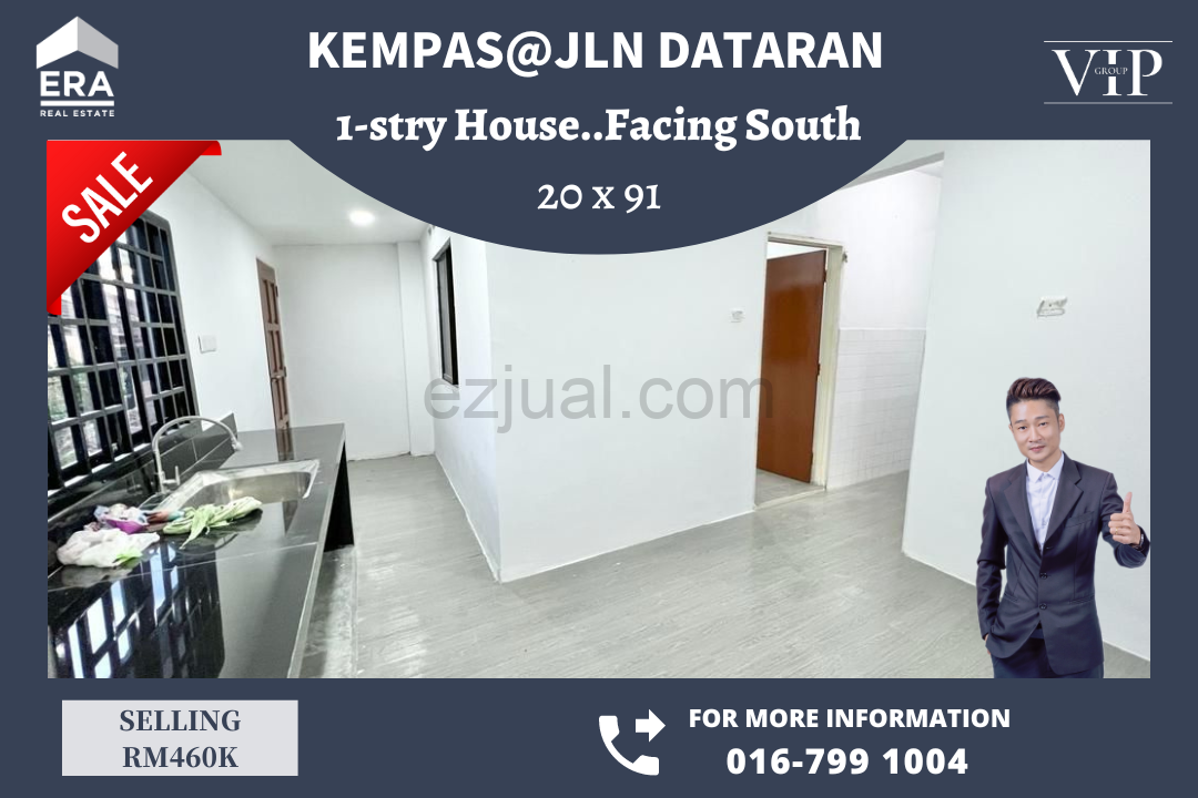 Kempas@Jln Dataran 1stry Renovated House For Sale (Facing South)