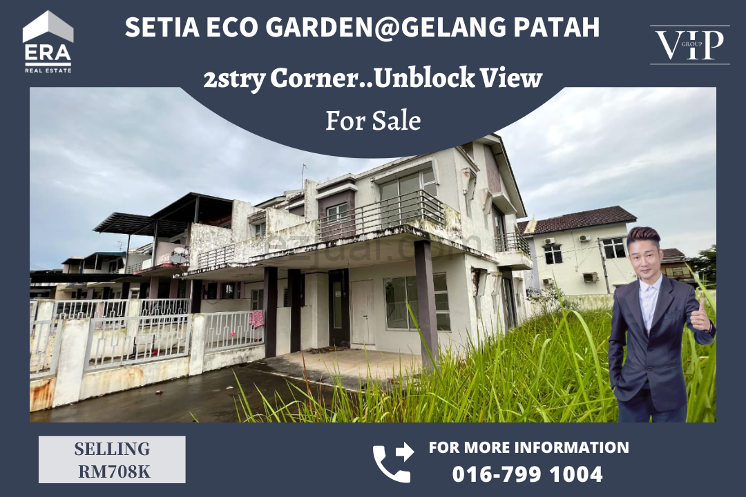 Setia Eco Garden@Gelang Patah 2stry Corner House For Sale (Unblock View)