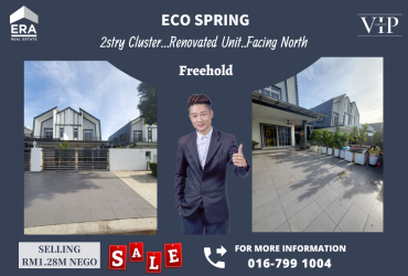 Eco Spring 2-stry Cluster Renovated House For Sale (Facing North)