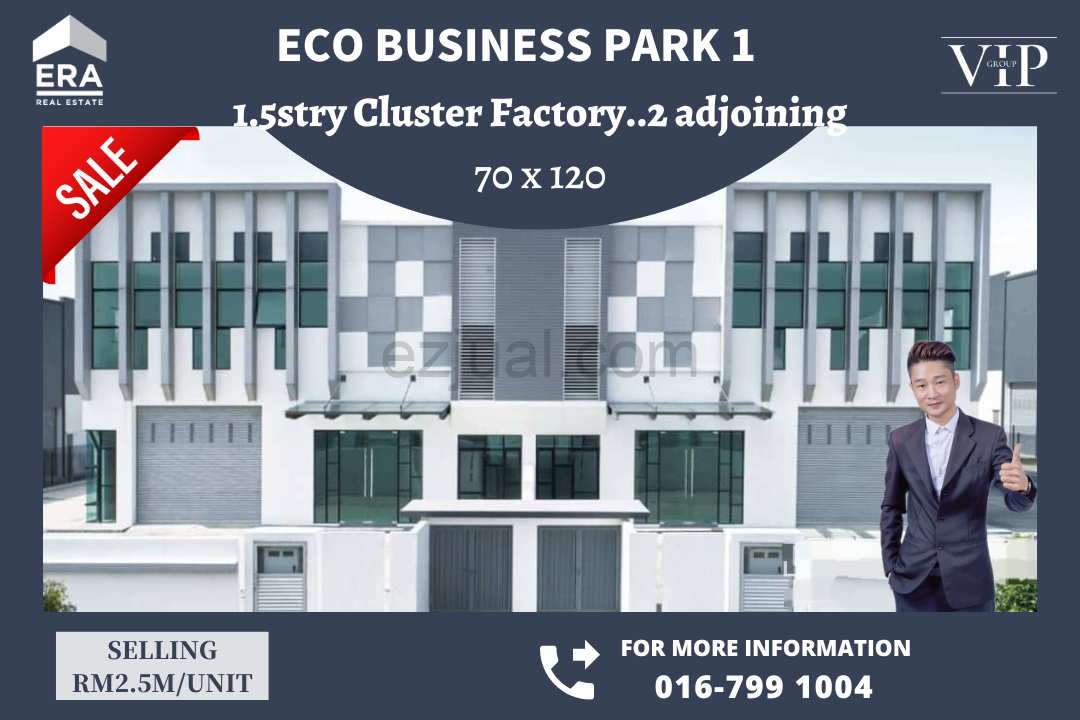 Eco Business Park 1-1.5stry Cluster Factory For Sale(Have 2 Adjoining )