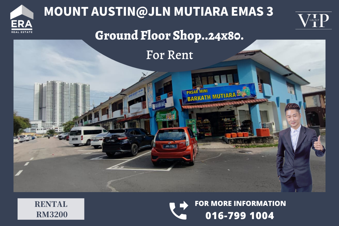Mount Austin,Jln Mutiara Emas 3 Ground Floor Shop For Rent
