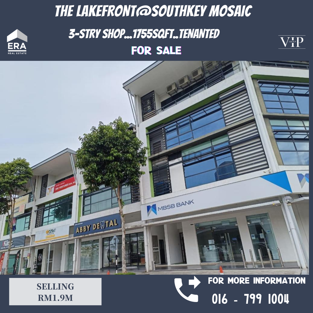 The Lakefront@Sothkey 3-stry Shop For Sale (Tenanted)