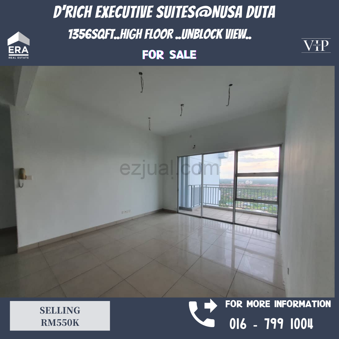 D Rich Executive Suites@Nusa Duta 3rooms High Floor For Sale(Unblock View)