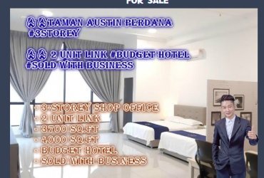 Austin Perdana 3stry Shop For Sale(Adjoining 2units Renovated Hotel)