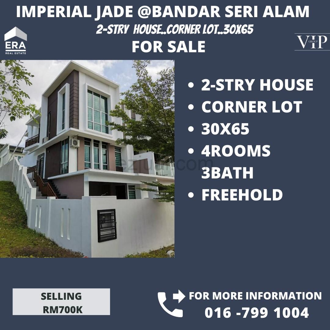 Imperial Jade@Bandar Seri Alam 2-stry House For Sale (Corner Lot)