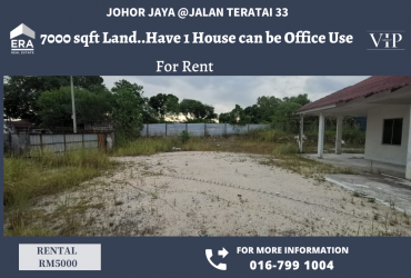 Johor Jaya@Teratai 33 7k Sqft Land For Rent