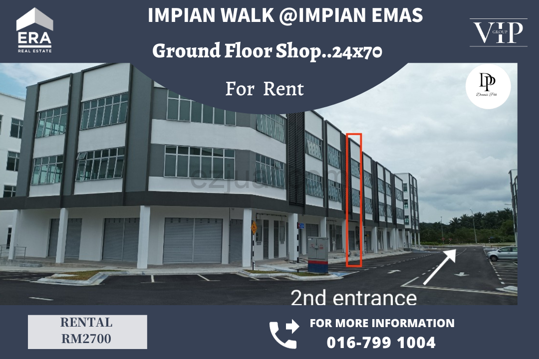 Impian Walk ,Impian Emas Ground Floor Shop For Rent