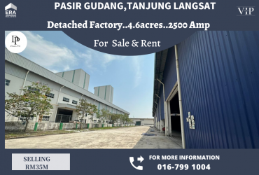 Tanjung Langsat@ Pasir Gudang Detached Factory For Sale & Rent