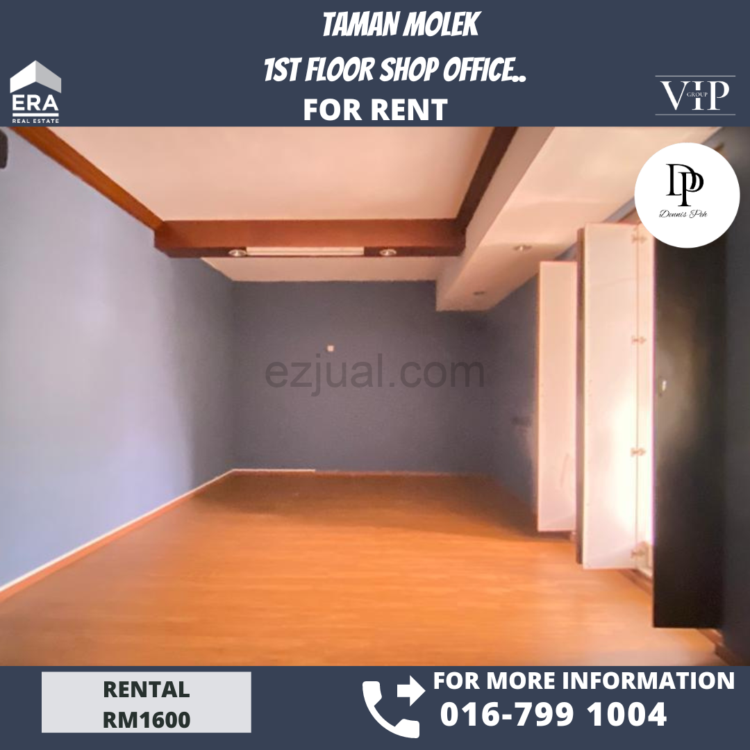 Taman Molek 1st Floor Shop For Rent